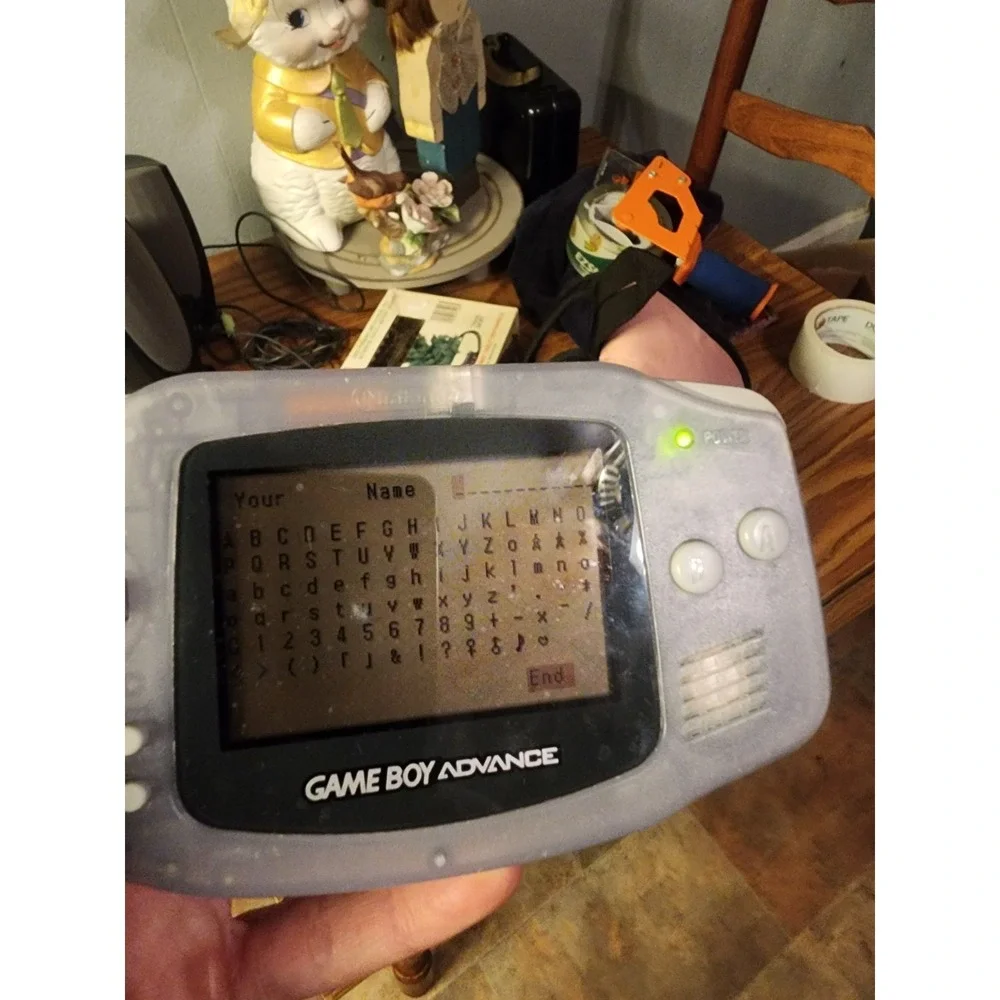 Vintage Nintendo Game Boy Advance Glacier Handheld Gaming Console, Bag, Games